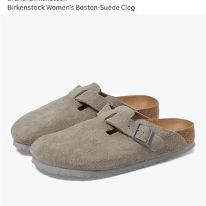 Birkenstock Boston Suede Clogs in Taupe size 41/10-10.5